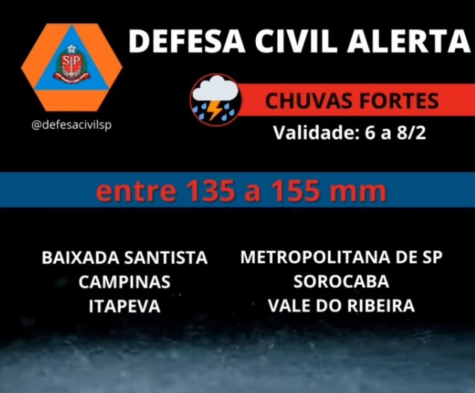 Foto 2 de 2 — Araraquara deve registrar fortes chuvas nesta segunda-feira (07)